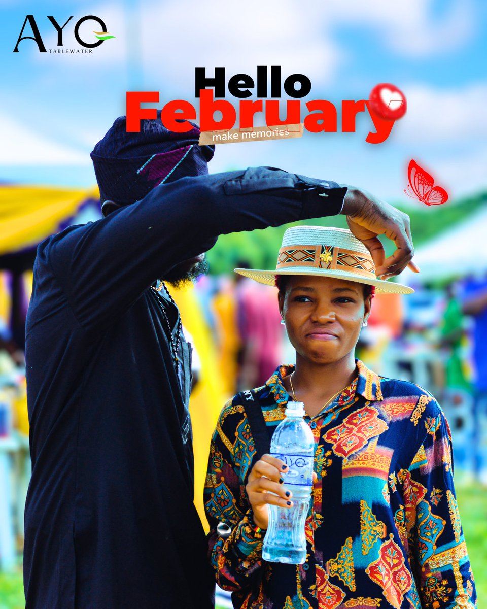 Ayo_table_water's tweet photo. February is here 💙
Let love lead in every action, every choice, and every moment.
Stay refreshed. Stay caring.
Happy New Month from all of us at Ayo Table Water.

#newmonth #february #doitbestwithayotablewater #ayotablewater #bottlewatercompanyinibadan #tablewatercompanyinibadan https://t.co/KtVTbLBTTa