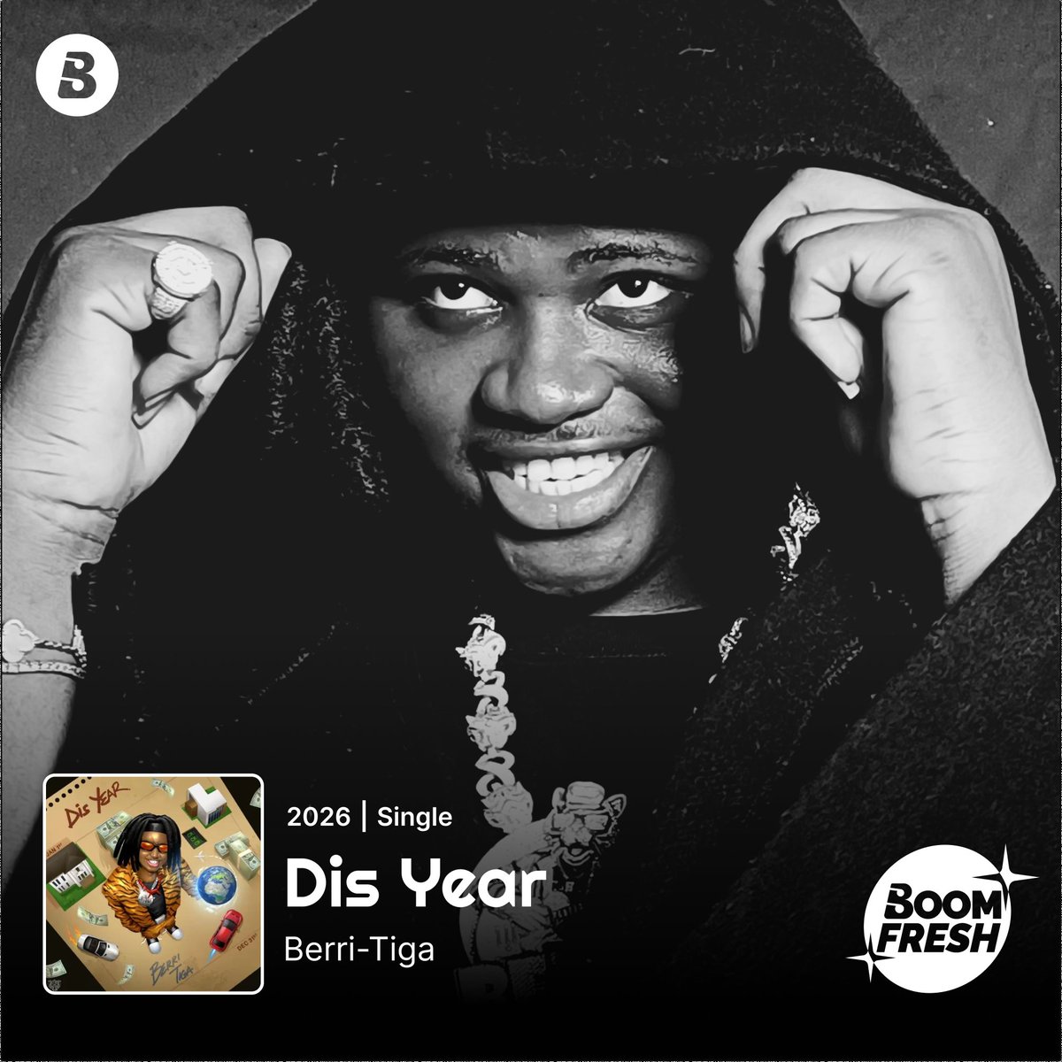BoomplayNigeria's tweet photo. @TigaBerri turned our collective prayer points into an anthem with this new release. ๐ถ๐๐พ
This is the soundtrack you need to stay on track this year. ๐ฏ๐ถ
๐ง Stream "Dis Year" on #Boomplaymusic
โถ๏ธ๐ https://t.co/ukoIEgYHfP
#BerriTiga #DisYear #BoomFresh #NewMusic https://t.co/rN4Kg7xws5