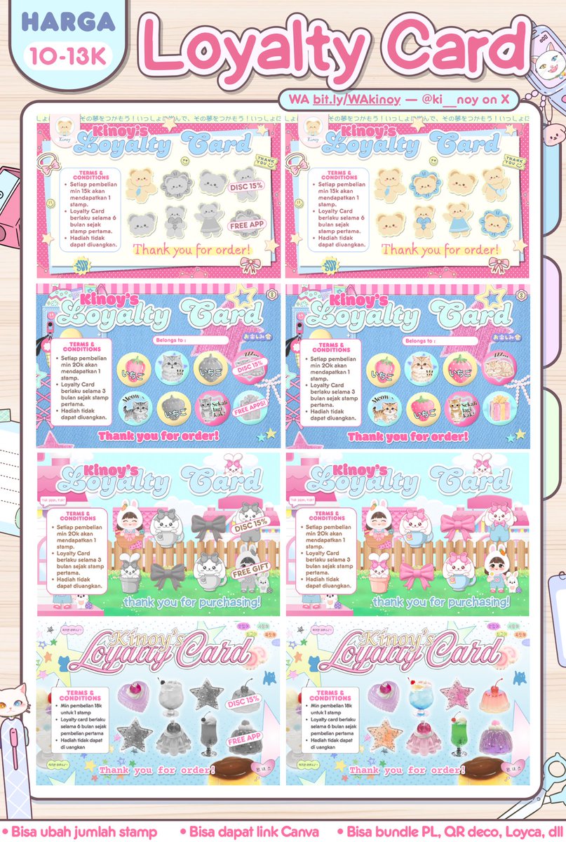 ki__noy's tweet image. [🔥2.2 SALE🔥] 
Help repost yaa, terima kasih banyaak 🫶🏻

#INFOCUY — SEMUA KATALOG LOYALTY CARD SERBA 10 RIBU LETSGOOOOO 😱🤯😨‼️🤸🏻🚑🚨⚡️💥 Katalog loyalty card  yang lain cek di kaditas-world.carrd.co yaaaa! 

Slot terbatas ya kidzzzz grab it fast!

#zonauang #zonaBA