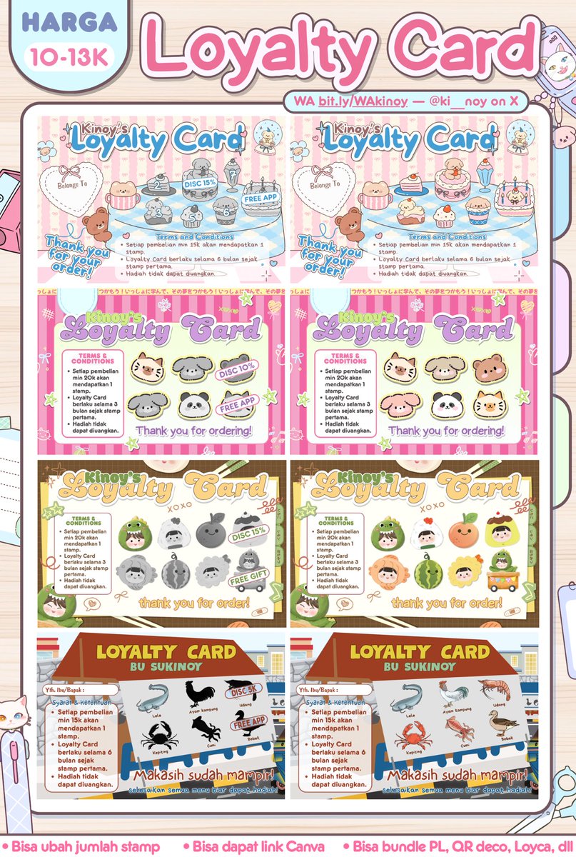 ki__noy's tweet image. [🔥2.2 SALE🔥] 
Help repost yaa, terima kasih banyaak 🫶🏻

#INFOCUY — SEMUA KATALOG LOYALTY CARD SERBA 10 RIBU LETSGOOOOO 😱🤯😨‼️🤸🏻🚑🚨⚡️💥 Katalog loyalty card  yang lain cek di kaditas-world.carrd.co yaaaa! 

Slot terbatas ya kidzzzz grab it fast!

#zonauang #zonaBA