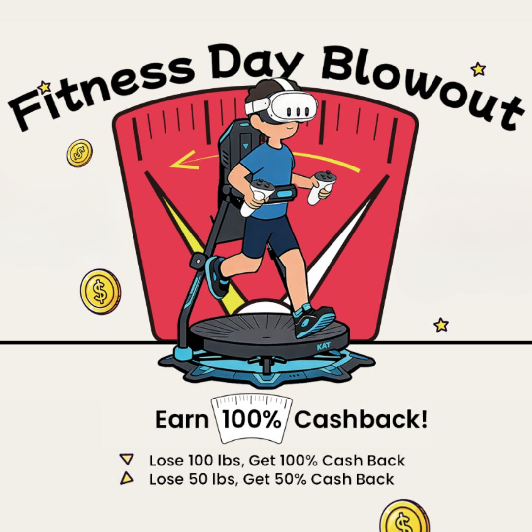 katvrwalk's tweet photo. Fitness Day Blowout IS ON! 💥
Buy a KAT VR treadmill today
and qualify for an epic reward:
✅ 100% CASH BACK
✅ OR 50% CASH BACK
The choice—and the challenge—is yours. 💪
Your ultimate fitness investment starts now.
Which milestone will you conquer?
#KATVR #FitnessDay https://t.co/EKotBxiEFk