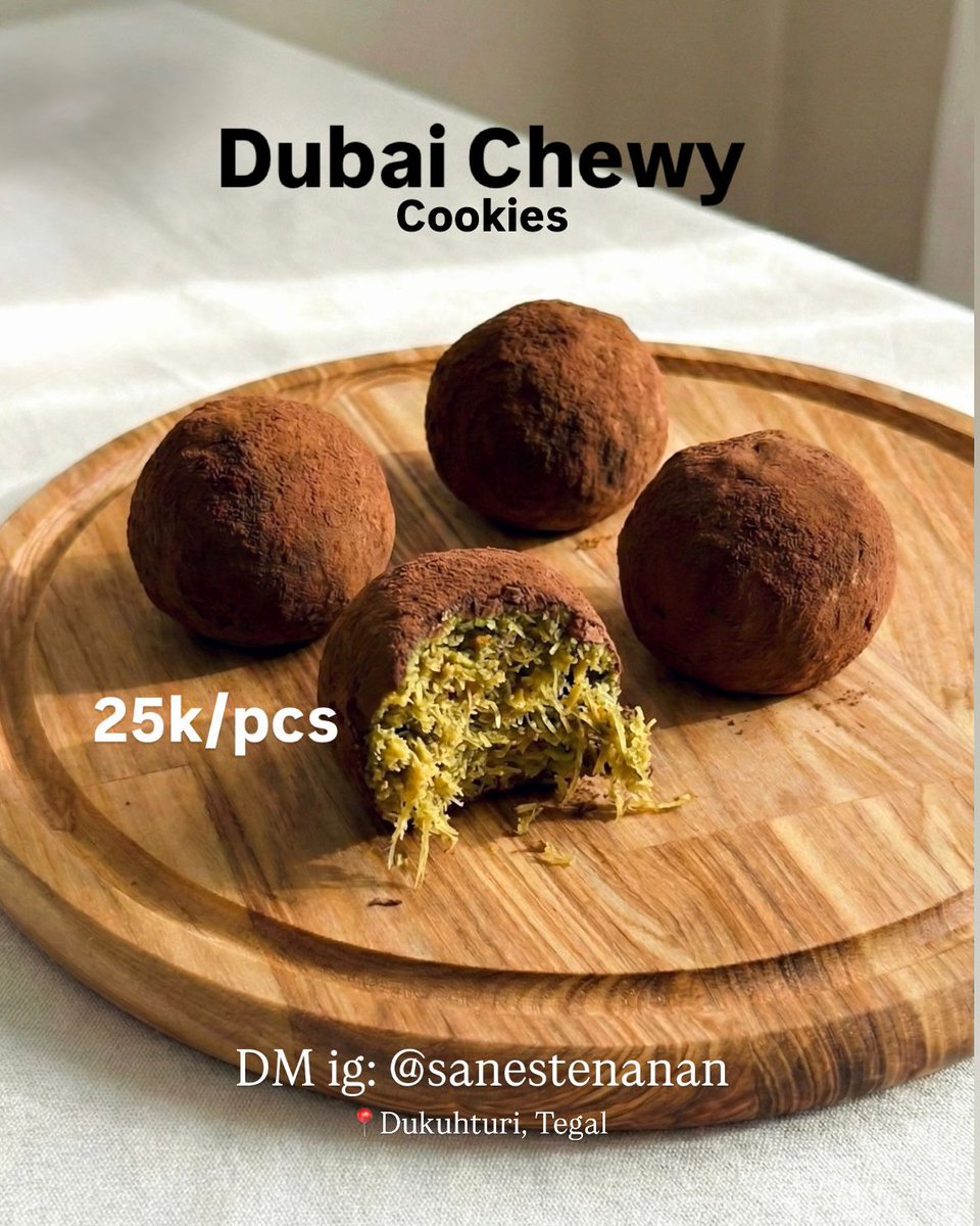 tegalfess's tweet photo. #PP Isian padet, chewy bgt pake marshmallow, bahan premium🥰

Open PO 6 Februari 2026 [Stock Terbatas]
Dubai Chewy Cookies 
🏷️ 25k/pcs
🏷️ 45k/2 pcs
📍Dukuhturi, Tegal

DM ig: sanestenanan for order
Free ongkir <2 km dari Polsek Dukuhturi https://t.co/3uTP3091uR