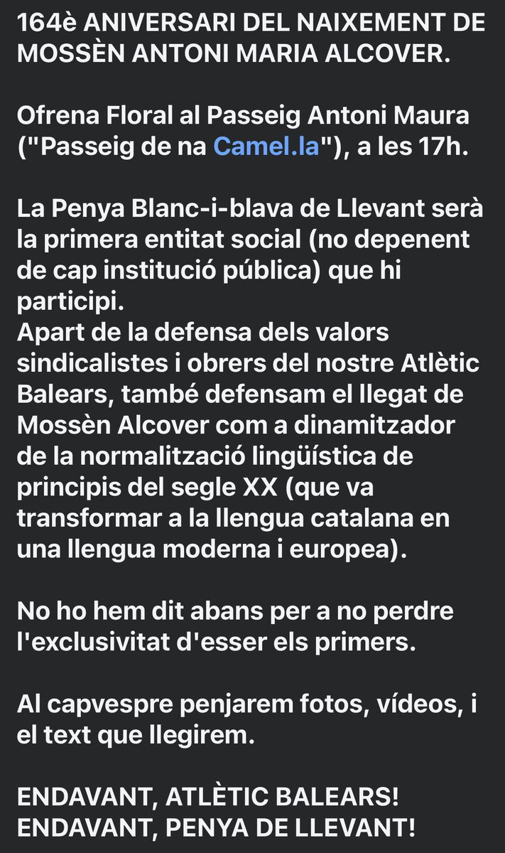 Penya Blanc-i-Blava de Llevant tweet media