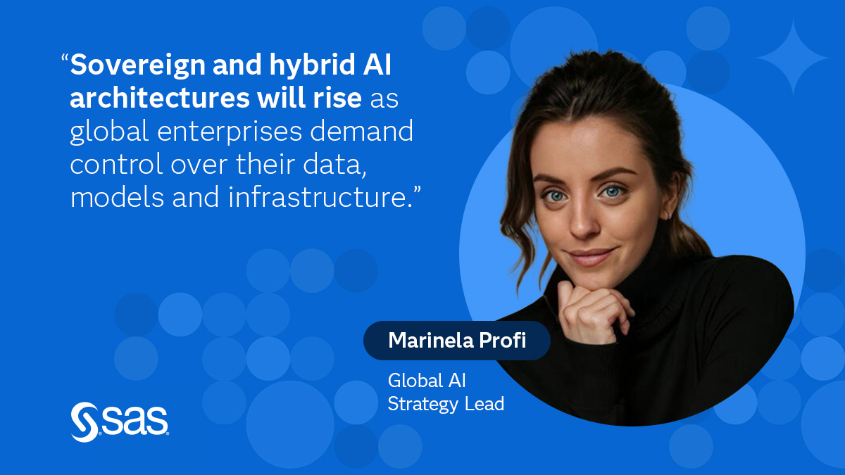 SASsoftware's tweet image. Time is of the essence. Now is a good time to see what could be coming down the pipeline this year for data and AI professions. Here are 15 predictions at the ready from experts across SAS: 2.sas.com/6013CF9DU #SASPredictions