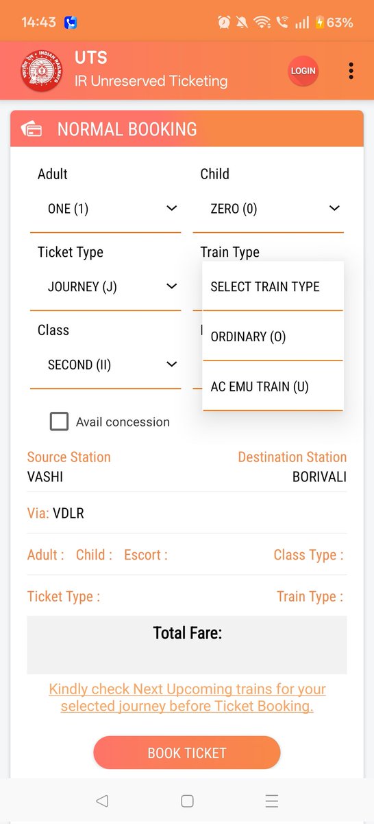 The age old glitch of <a href="/WesternRly/">Western Railway</a> <a href="/drmbct/">DRM - Mumbai Central, WR</a> still exists while booking AC EMU tickets originating in WR towards Harbour line, In the screenshots shared below One can easily book an AC ticket on UTS from Vashi to Borivali but not from Borivali to Vashi on a same route!!