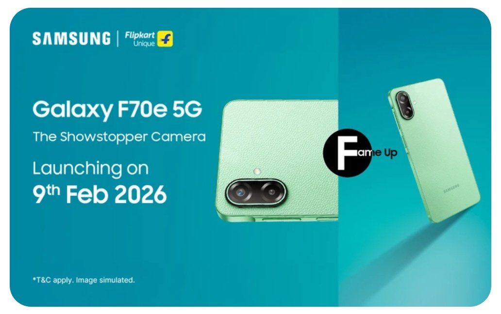 TechHome100's tweet photo. Samsung Galaxy F70e launching on 9th February in India 🇮🇳 
#Samsung #GalaxyF70e https://t.co/2D3keg7cFN