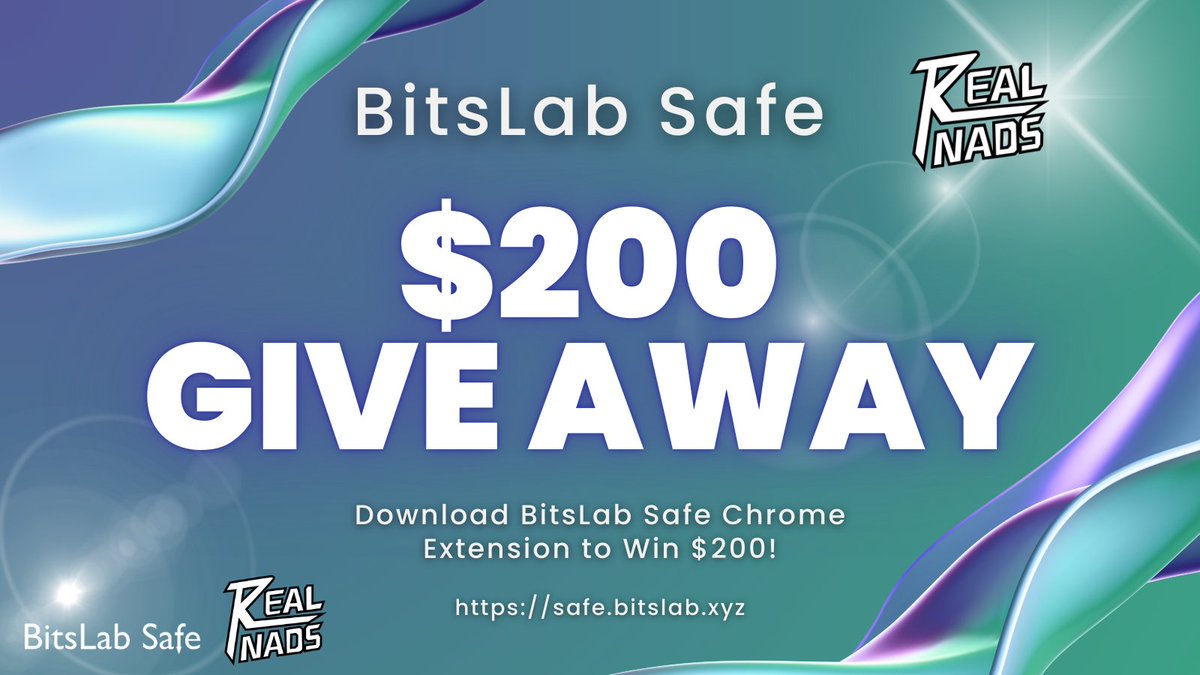🔥 BitsLab Safe x RealNads Joint Airdrop is LIVE! 🔥

We’re teaming up with <a href="/RealNadsClub/">RealNads</a> to level up your security and reward our amazing community! Grab your share of the 200 USDT prize pool! 💰 

🎁 Prizes:  Total Pool: 200 USDT
Winners: 10 lucky winners ($20 USDT each)

🛠