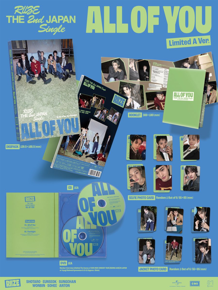 🎸⋆⭒˚｡⋆ RIIZE 2ND JAPAN SINGLE ALBUM ALL OF YOU DETAIL