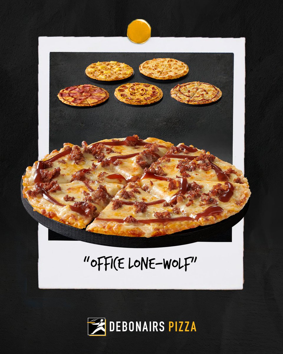 DebonairsPizza's tweet photo. Pizza is personality. Comment which one you are at work.
#DebonairsPizza #TrySomethingAmazing. https://t.co/HfUcXXqAeA
