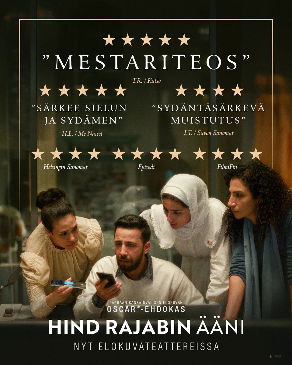 Kaouther Ben Hanian ohjaama Oscar-ehdokas HIND RAJABIN ÄÄNI nyt elokuvateattereissa!

nytleffaan.fi/elokuva/hindra…