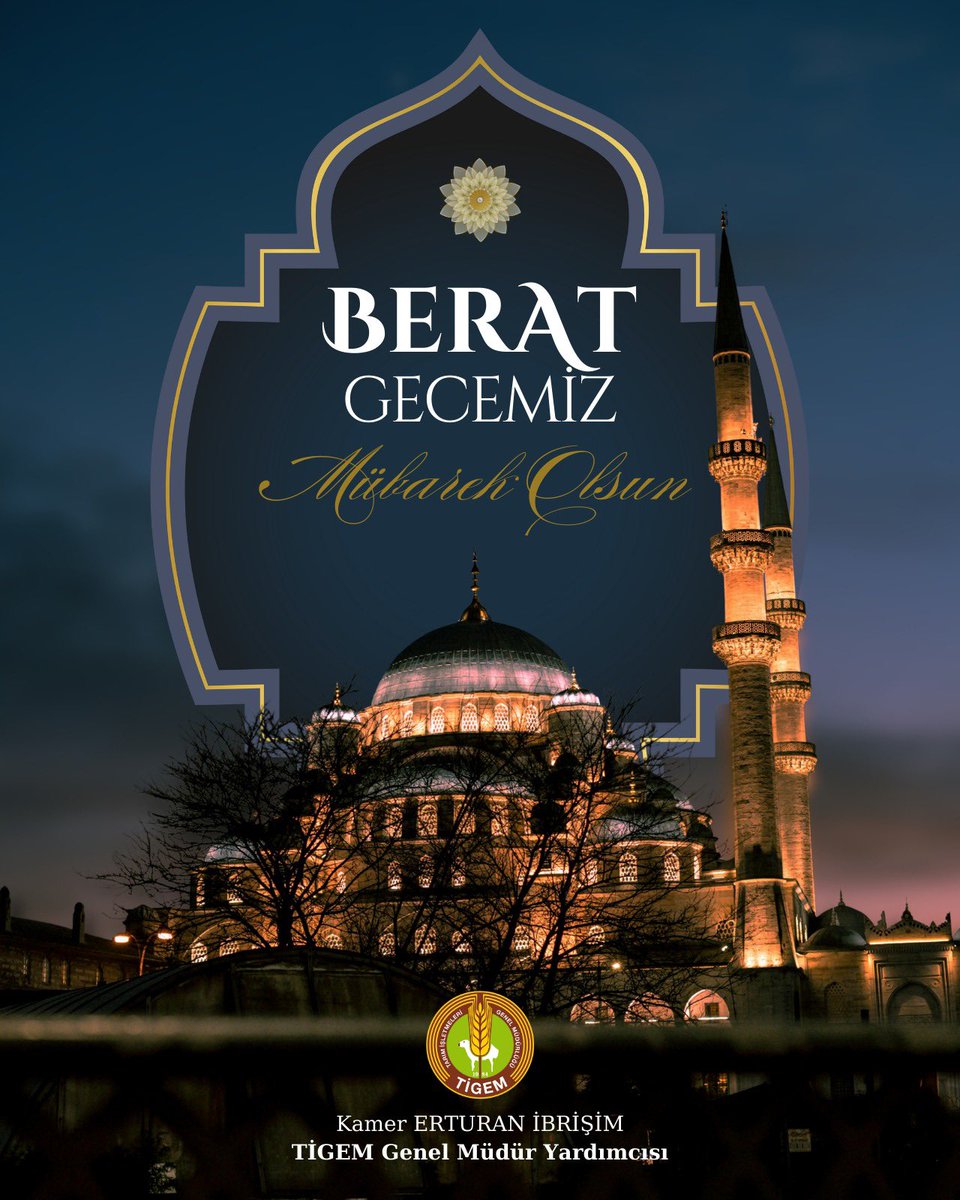 Berat Gecesi’nin; ülkemize, İslam âlemine ve tüm insanlığa huzur, barış ve bereket getirmesini temenni ediyorum.
Rabbim edilen duaları kabul eylesin, gönüllerimize ferahlık versin.🤲
Berat Gecemiz mübarek olsun.
#BeratGecesi