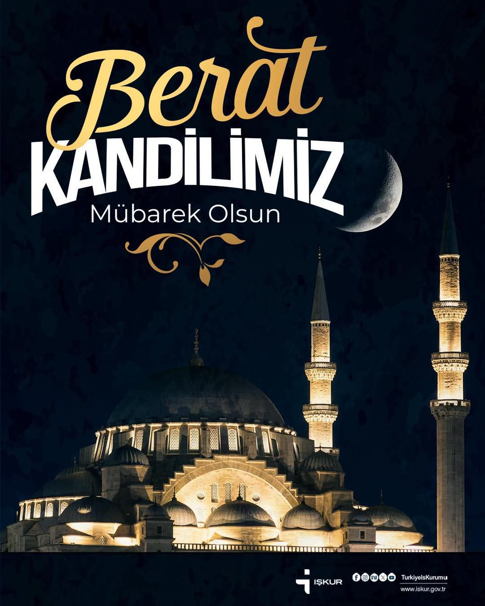 Berat Kandili'nin, tüm İslam âlemine barış, huzur ve sağlık getirmesini dileriz. Berat Kandilimiz mübarek olsun.