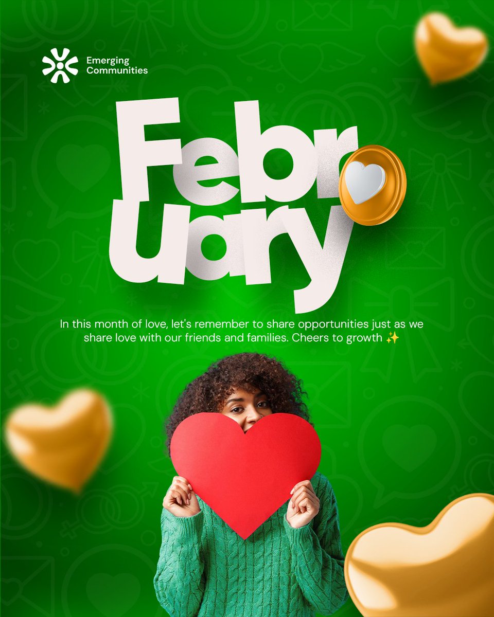 Love grows when it's shared, and so does opportunity. 
This month, we are choosing both.

Here's to access, learning, and growth that reaches everyone.
Happy New Month 💚✨