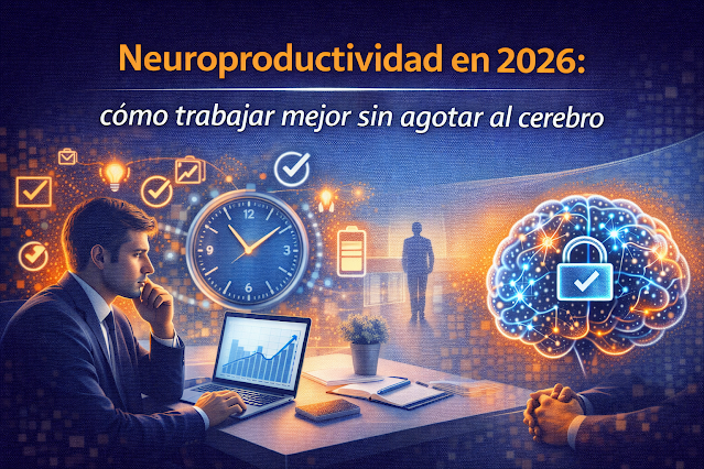 ❌ Error habitual en productividad:
“Si estamos ocupados, somos productivos”.
✅ En neuroproductividad (2026):
Productivo es quien protege su foco, reduce carga cognitiva y decide mejor.
Menos estímulos.
Más impacto. 
neurocienciaempresarial.com/2026/01/neurop…
