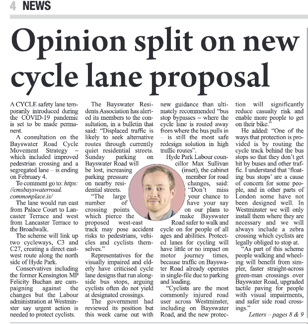 Westminster Cycling Campaign tweet media