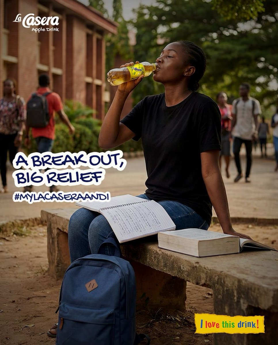 School no easy.
So when you finally rest, the drink must be cold.

#LaCaseraApple #RealAppleGoodness #ILoveThisDrink   #MyLaCaseraandI #Tastyappleaffair