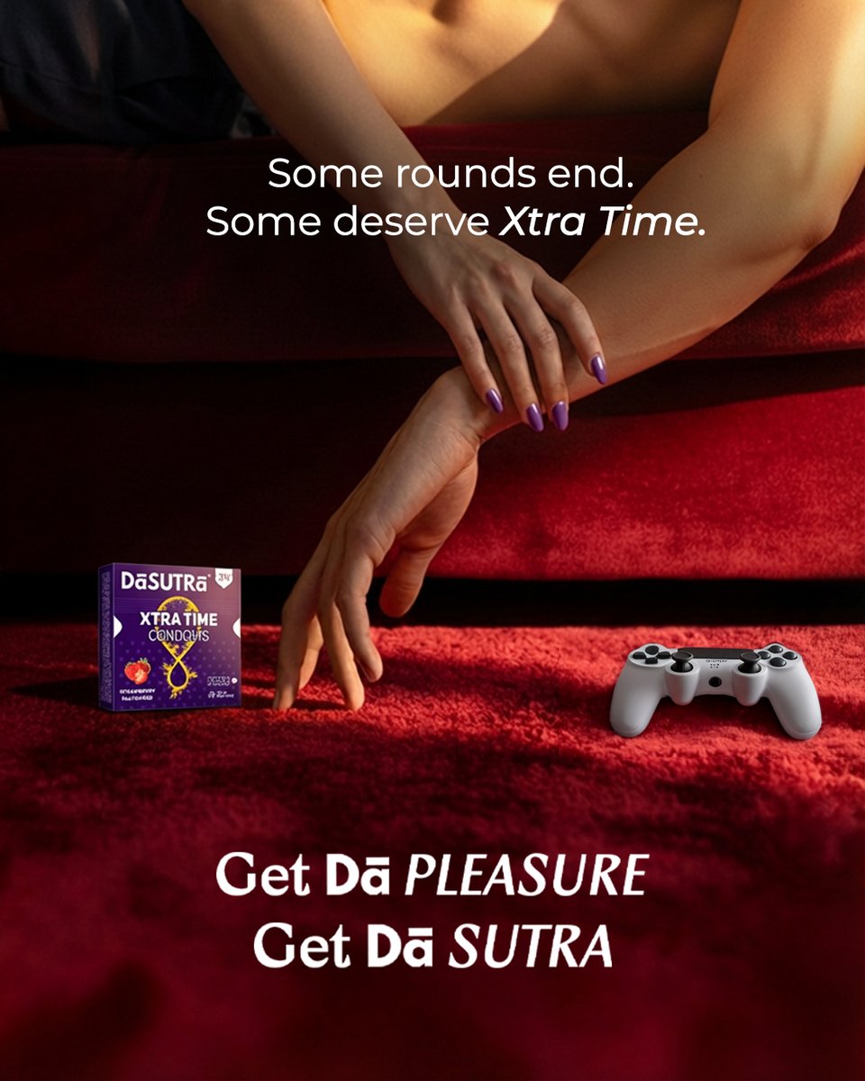 dasutra_condoms's tweet image. Every game has its final level and this is the one where Xtra Time is all that counts.

#FinalLevel #XtraTime #GameOn #LastChance #UltimateLevel #LevelUp #GameStrategy #WinningMoment #ScoreChallenge #PlayToWin #OneLayerForTheSun #DaSutra #DaSutraFun #DaSutraCondoms