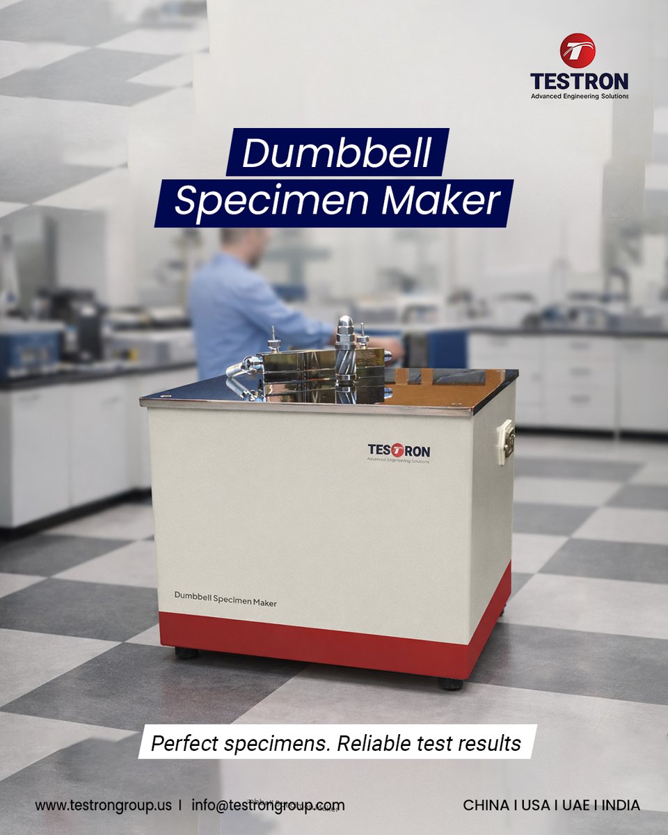 Testrongroup's tweet image. 𝐏𝐞𝐫𝐟𝐞𝐜𝐭 𝐓𝐞𝐧𝐬𝐢𝐥𝐞 𝐒𝐩𝐞𝐜𝐢𝐦𝐞𝐧𝐬 𝐒𝐭𝐚𝐫𝐭 𝐇𝐞𝐫𝐞

Upgrade specimen accuracy with Testron’s dumbbell specimen maker 

𝐂𝐡𝐞𝐜𝐤𝐨𝐮𝐭: testrongroup.us/product/dumbbe…

#TestronGroup #DumbbellSpecimenMaker #MaterialTestingEquipment #QualityControl #LabTestingTools