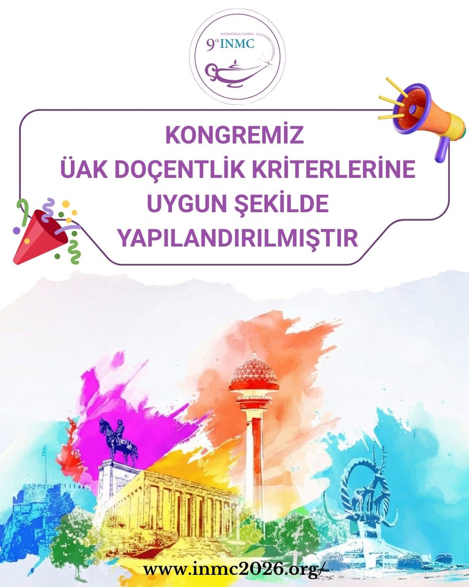 INMConference's tweet photo. Sayın Meslektaşlarımız,
•9. Uluslararası Hemşirelik Yönetimi Kongresi (9th INMC) ÜAK Doçentlik Kriterlerine uygun şekilde yapılandırılmıştır.
•Kongremizin ISBN’li elektronik özet ve tam metin bildiri kitabı yayınlanacaktır. https://t.co/ADK0sPR9AT