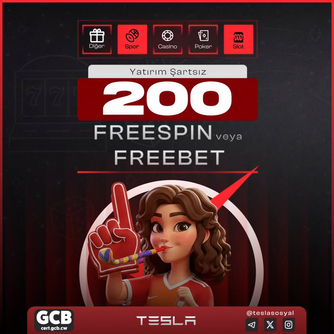 🎁 TESLABAHİS’TEN YATIRIM ŞARTSIZ DENEME BONUSU

💸Üyeliğini oluştur, ister 200 Free Spin ister 200 Free bet tercihini yap yatırım şartsız çekim keyfi yaşa!

🤑 Deneme bonusu ile TESLABAHİS'i keşfet, kazanmaya başla❗️

🌐go.aff.teslaaffilate.com/2st1tqn3