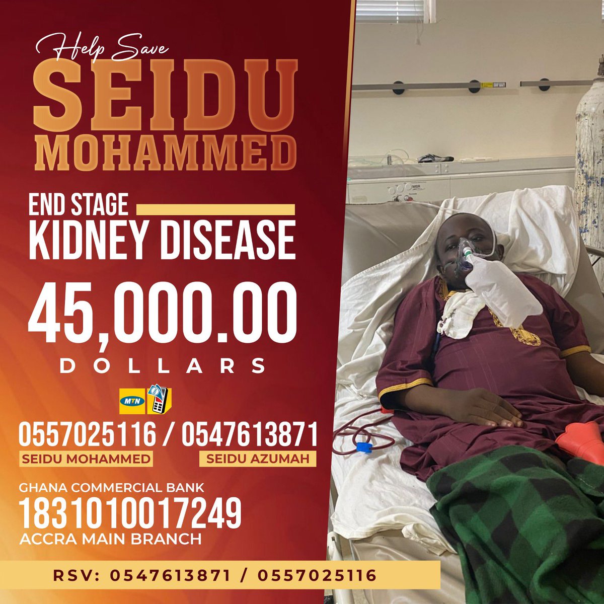 ewura__abena's tweet image. A friend’s brother needs help🙏🏽

Please share and donate. No amount is too small. God bless you 🙏🏽