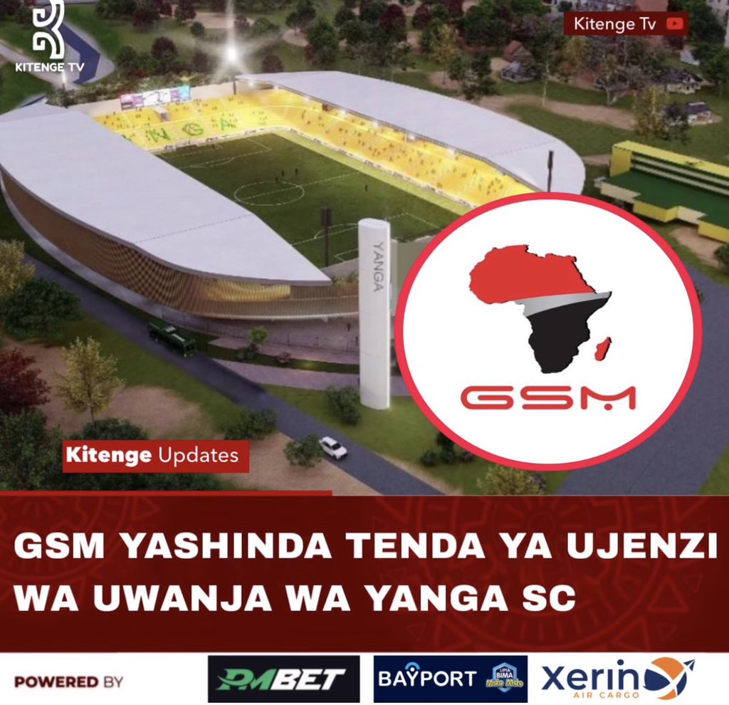 mshambuliaji's tweet image. BREAKING: Rasmi kampuni ya GSM Tanzania Limited imeshinda tenda ya kujenga Uwanja wa klabu ya Yanga kwa kushirikiana na klabu hiyo. 

Rais wa klabu ya Yanga Sc, Eng. Hersi Said ndiye Mwenyekiti wa Kamati Maalum iliyoundwa kusimamia ujenzi wa uwanja huo, huku Wajumbe wa kamati…
