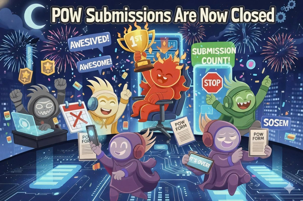 👻 POW Submissions Are Now Closed

The Proof Of Work form is officially closed.
We’ve received 1,800+ submissions from our amazing AMB community  that’s huge! 💜

Thank you for all the effort, creativity, and quality posts. There are so many great submissions, and we truly