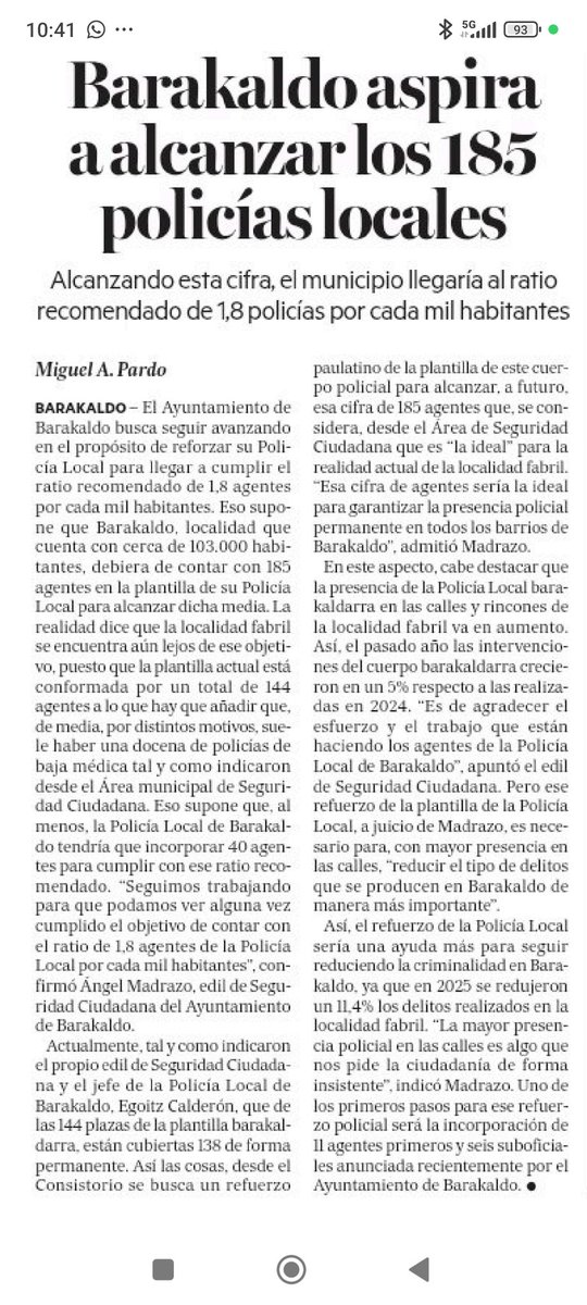 PNV Y PSOE se ríen de la ciudadanía de Barakaldo, hacen artículos y notas vacías de un asunto que lleva así años y años y que no han corregido. Menos aspiraciones y más realidades para la seguridad de nuestro pueblo