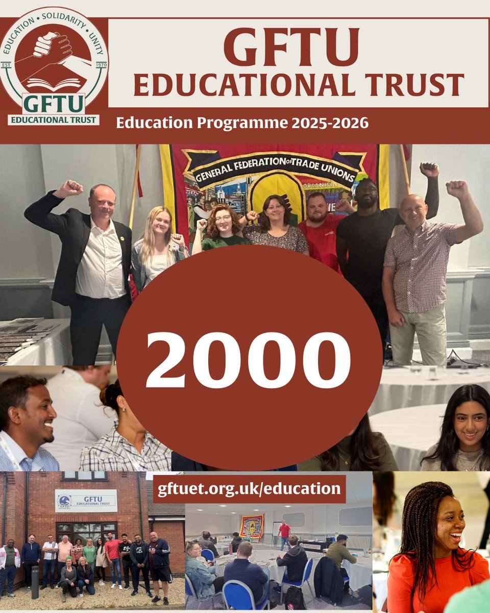 GFTUET's tweet photo. We've hit 2 0 0 0 registrations to our 2025/26 programme 🚨🔥

Independent trade union education for the entire movement - https://t.co/RDjxEpCRD4

It's what we do 👊

#GFTUET #TUEducation #Workers https://t.co/Pd3fOBKvkE