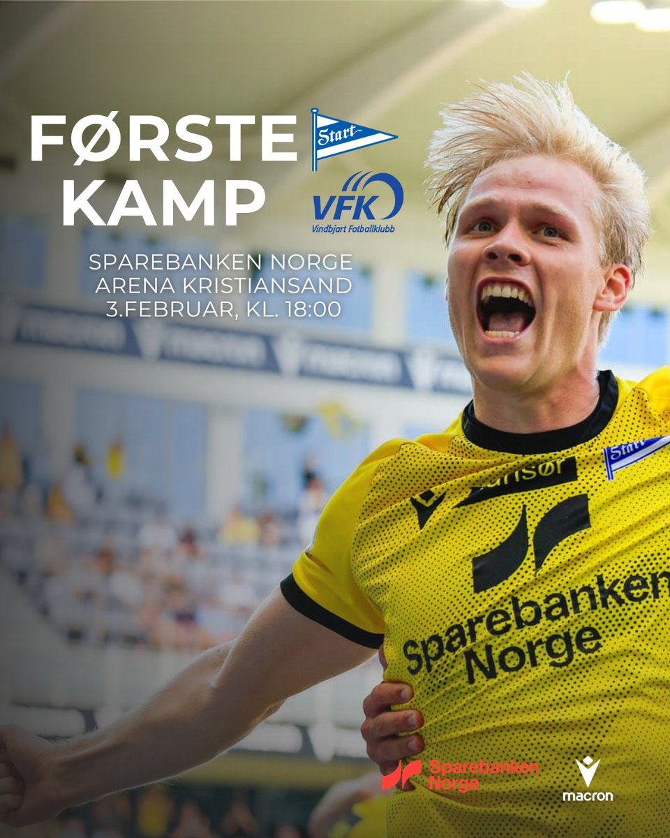 🟡⚫I morgen er det tid for årets første treningskamp!

I morgen gjester Vindbjart oss til treningskamp på Sparebanken Norge Arena Kristiansand. Dette blir den første muligheten til å se flere av de nye spillerne våre i aksjon og vi gleder oss til å se supporterne på stadion