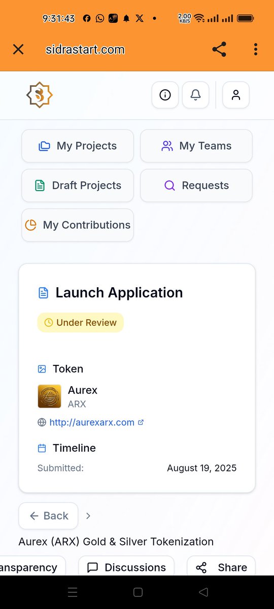 BREAKING NEWS : AUREX (ARX) GOLD &amp; SILVER TOKENIZATION OFFICIALLY SUBMITTED — LAUNCH APPLICATION CURRENTLY UNDER REVIEW ON SIDRASTART

<a href="/Hossameldi9143/">GLN Property Chain 🏠</a> 
<a href="/sidrachain/">SidraChain</a> 
<a href="/maljefairi/">محمد الجفيري</a> 
<a href="/KenTom49411192/">KenTom</a>