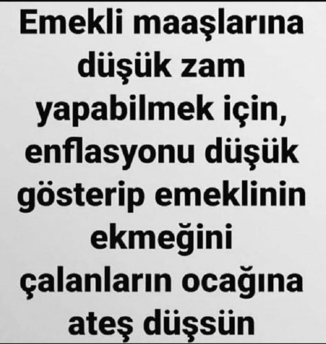 Hakkımızı istiyoruz
Yiyenlere haram olsun
#EmekliRızkınaTüikKancası
Bu düzeni affetmiyor, hesap gününü bekliyoruz.
#5000KısmiyeYasaKancası
#GeçimÇöktü