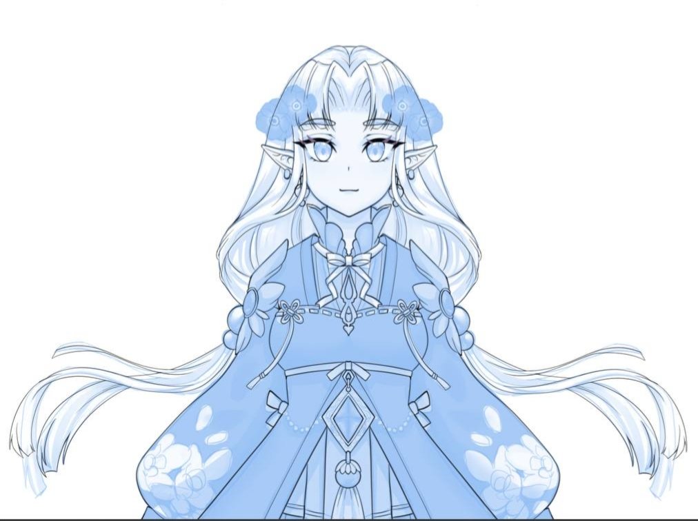 Mili_An_'s tweet photo. 🌸🌺😗
#CLIPSTUDIOPAINT #xppen #lineart #flower #blue #elve #oc https://t.co/CyedHzFtt9