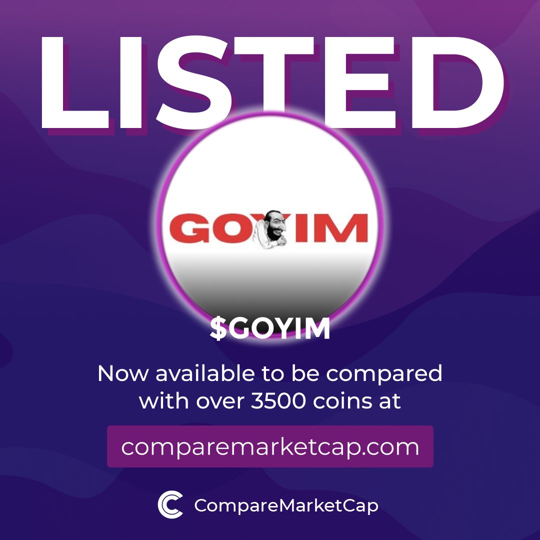 comparemcap's tweet photo. $Goyim is now listed on https://t.co/M4lAniJ0Kj!

📈$1.1M
💸$0.0011

Check Goyim on:
X: @goyimonsol https://t.co/6fVeOEA7Ng