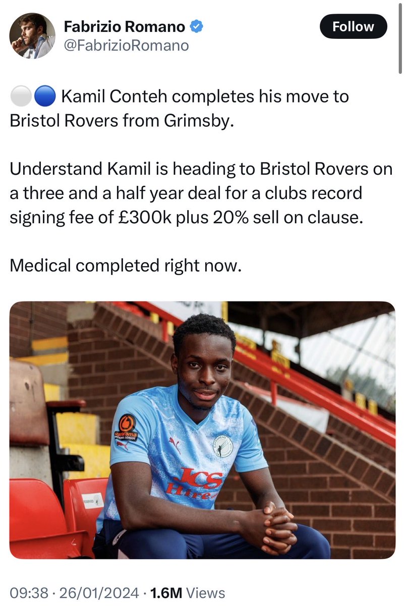 No Context Bristol Rovers tweet media
