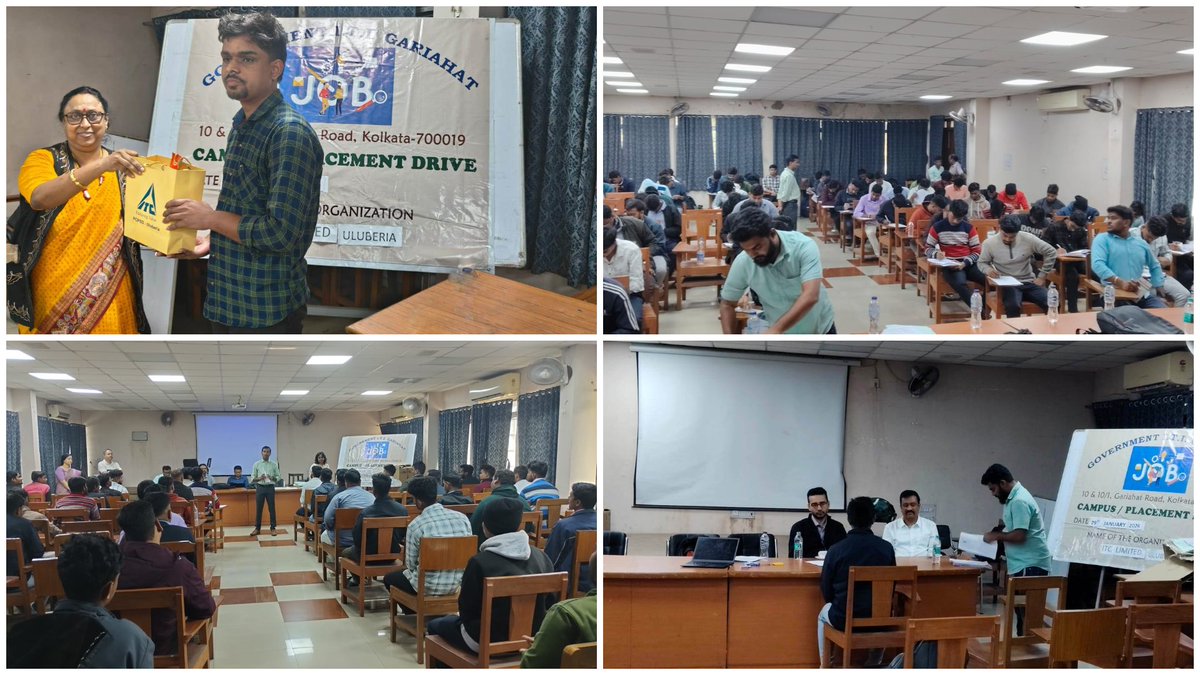 itigariahat's tweet photo. 🎓🏭 Campus Recruitment Drive @ Govt. ITI Gariahat

A successful Campus Drive was conducted on 29/01/2026 at Govt. ITI Gariahat for ITC Uluberia – PCPBD Factory, providing a great opportunity for ITI trainees to begin their journey with one of India’s leading organizations. https://t.co/4rMw9GAgwB