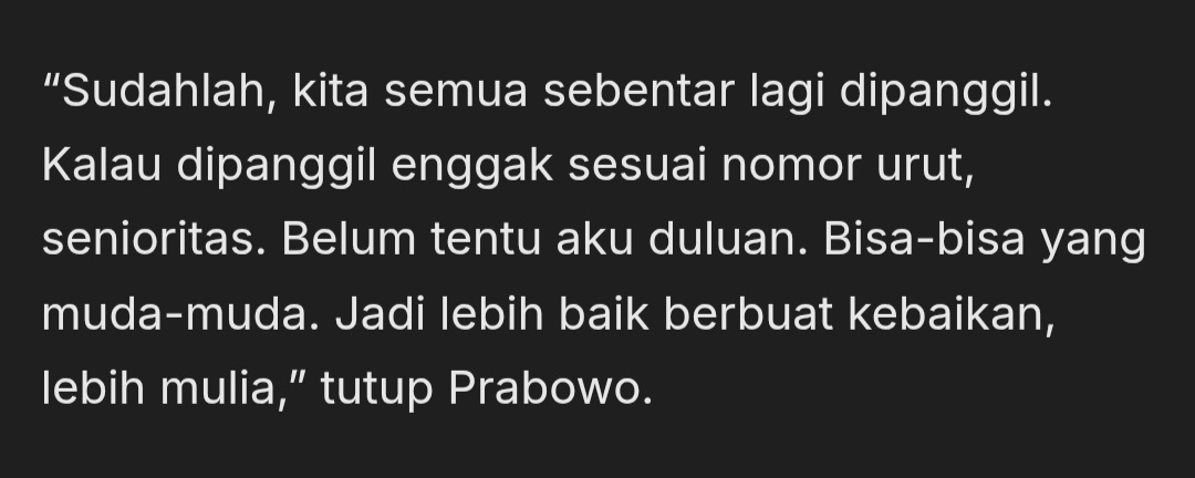 thalissuffering's tweet photo. semuanya bentar lagi dipanggil, jadi harus berbuat kebaikan<3 go listen to an advice from a fucking human right criminal who NEVER got punished for his crime !!! what a role model im so🥹🥹🥹 https://t.co/HtDkWYSbW3
