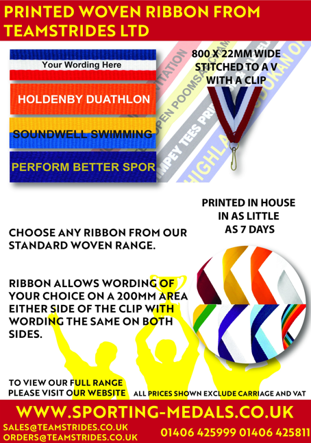 TeamStridesLTD's tweet photo. Upgrade your medals with bespoke fast turn around  printed ribbons Made to order by Teamstrides Ltd.
👉 https://t.co/GbM7DnzYAG

#medals #sportsmedals #sportsawards #eventribbon '#bespoke #runningclub #gymnastics #judo #football #Rugby https://t.co/tTOsEoFJca