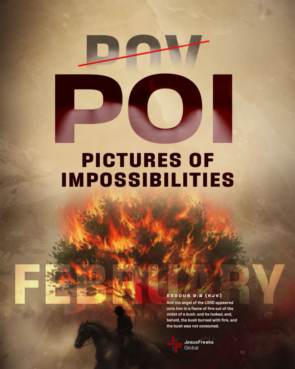 This February, the impossible becomes our reality. Hallelujah 🙌 
Follow us for daily growth in the faith. 
#FebruaryVibes 
#JesusFreaksGlobal
#ChristianCommunity