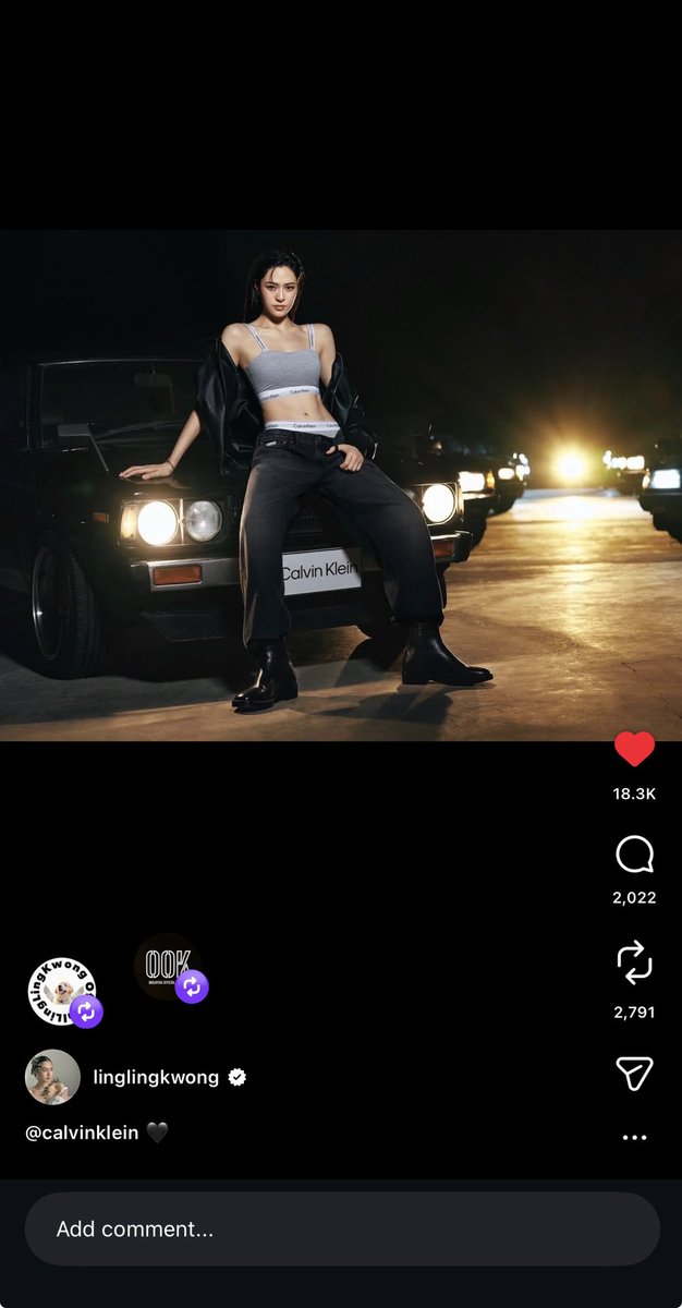 schengsm's tweet image. 😭 😭 this on ig

#LinglingkwongxCalvinklein
#Linglingkwong #หลิงหลิงคอง