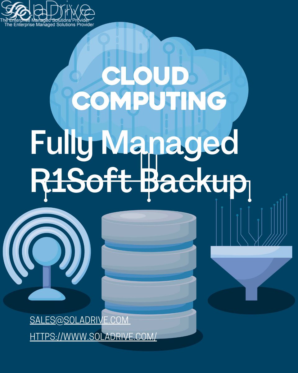 SolaDrive's tweet photo. Protect your critical data with our Managed R1Soft Backup Server. Enjoy automated backups, fast recovery, secure storage, and expert monitoring. We ensure your servers stay protected, compliant, and always ready for quick data restoration when needed. https://t.co/eVPDCgnqmm