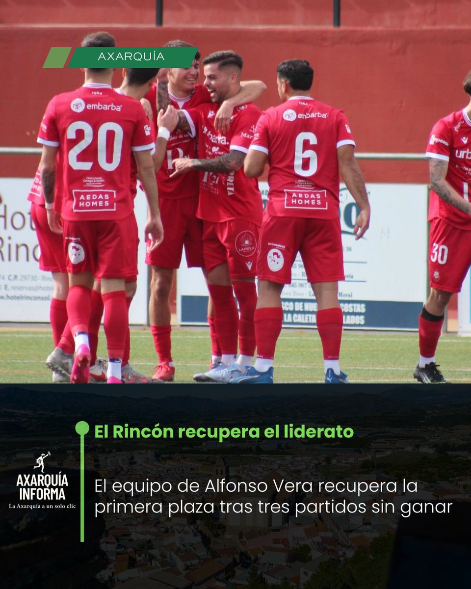 El CD Rincón recupera buenas sensaciones ganando al Estepona B por 4-1 y recuperando el liderato.

Los de Alfonso Vera se encuentran con la victoria tras tres partidos donde solo han sumado 2 puntos, y viendo como el CD Málaga 1903 amenaza con luchar por el ascenso directo.
