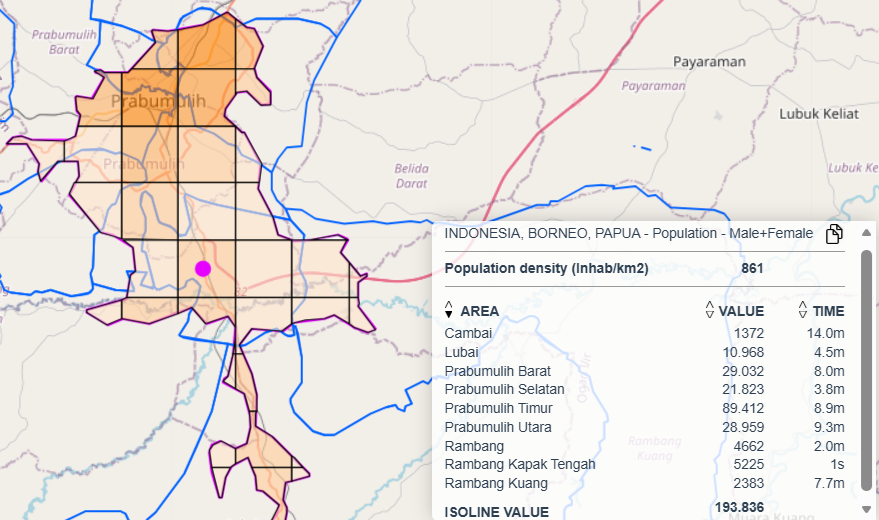 iso4app's tweet photo. Iso4App expands its capabilities with a new thematic map that highlights catchment areas in Indonesia, Borneo, and Papua. https://t.co/TS5wHrpBzd