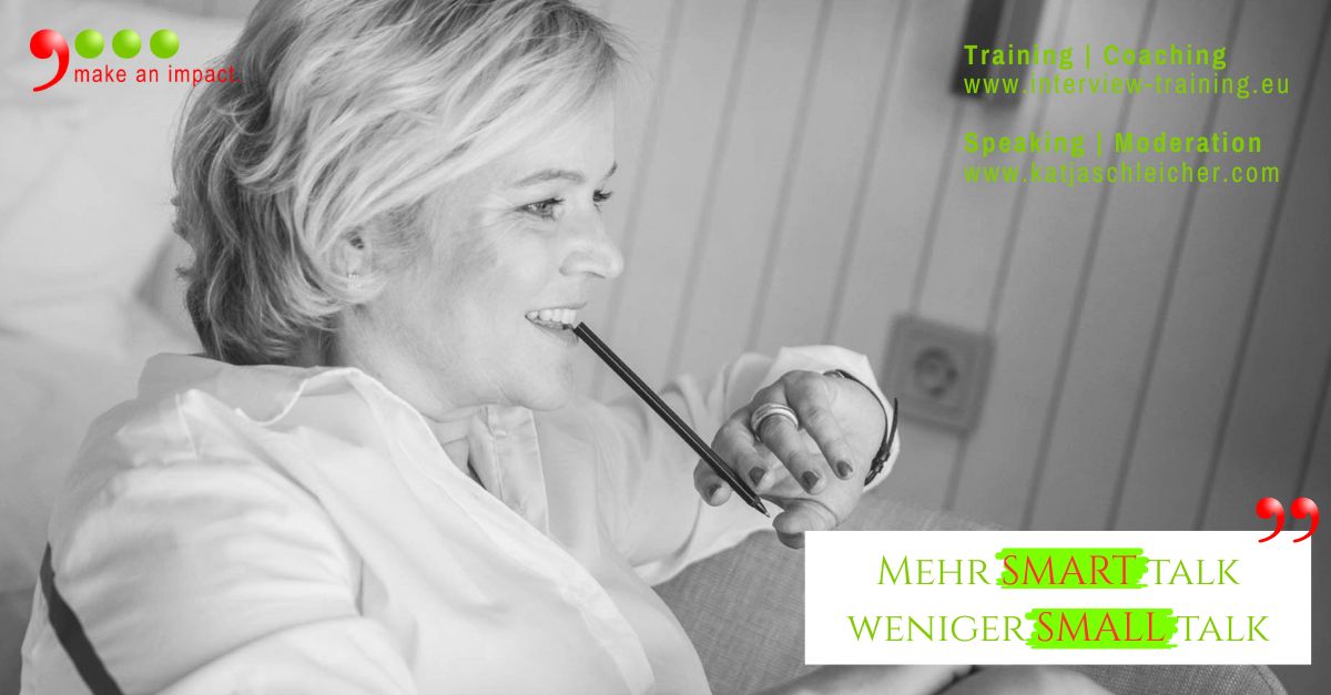 Mehr small talk, weniger small talk.

#impactfulcommunication #katjaschleicher