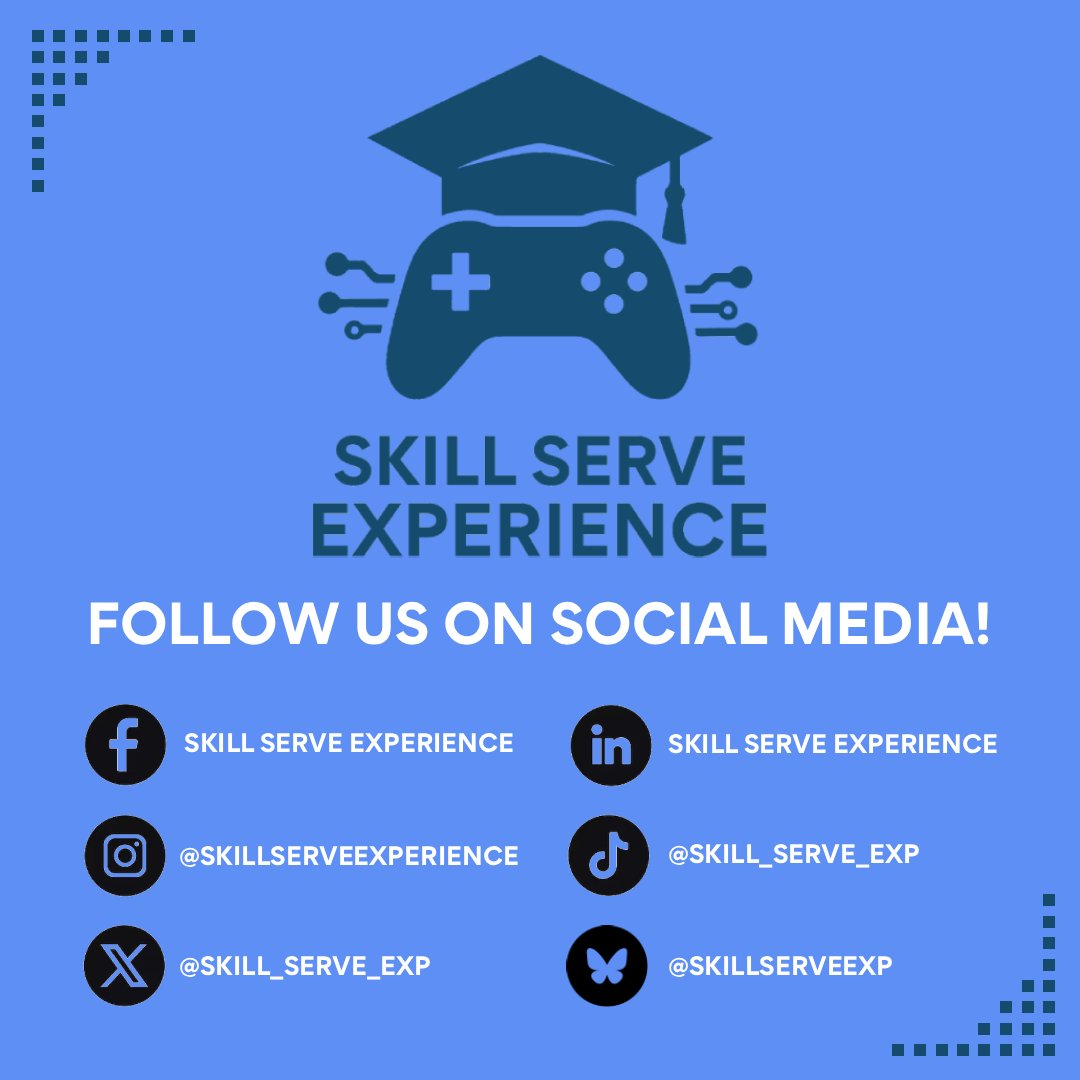 skill_serve_exp's tweet photo. Want to keep updated on everything we are doing here at Skill Serve Experience? 🤔

Make sure to follow us on all of our platforms for updates on events, partnerships, and news! 👇
https://t.co/RrZUnDnEg1 https://t.co/HnhwUVAfm6