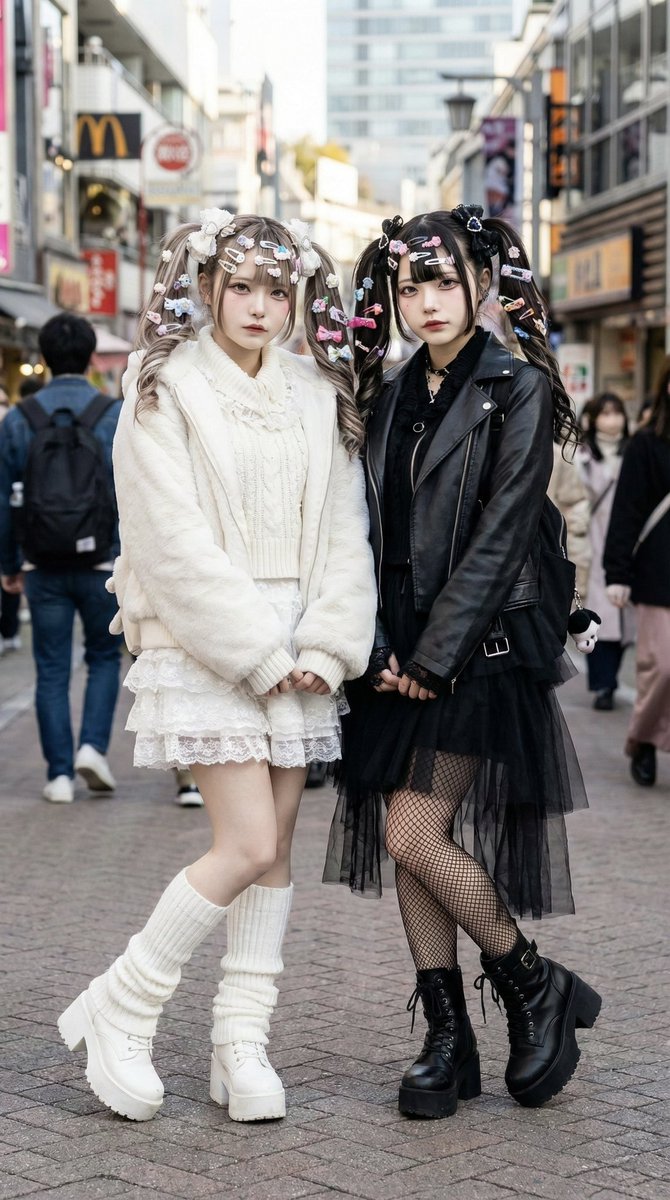 双子コーデ Prompt: aspect_ratio: 