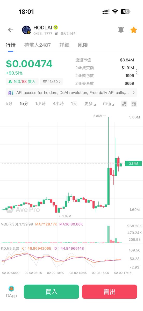 长期价值的项目是值得建设的，等一波流的小P子和波段手操作完稳定之后，才是属于建设者上车的时间，应该就是这几个小时了吧

#HodlAI