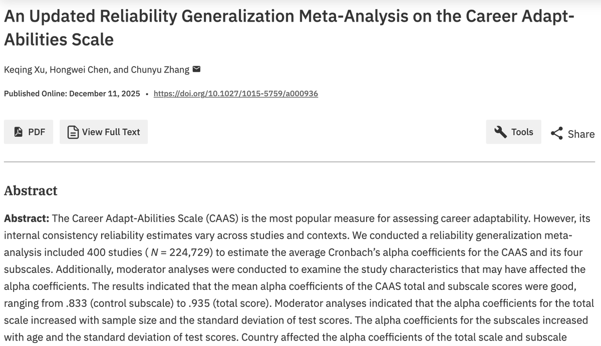 European Journal of Psychological Assessment tweet media