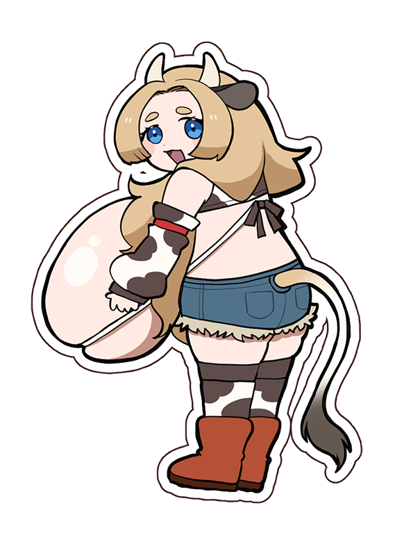 うちの子を描いていただきました!
牛柄多めの衣装でげんきいっぱい胸いっぱい!
イラスト:@ dobolonge_db さん 