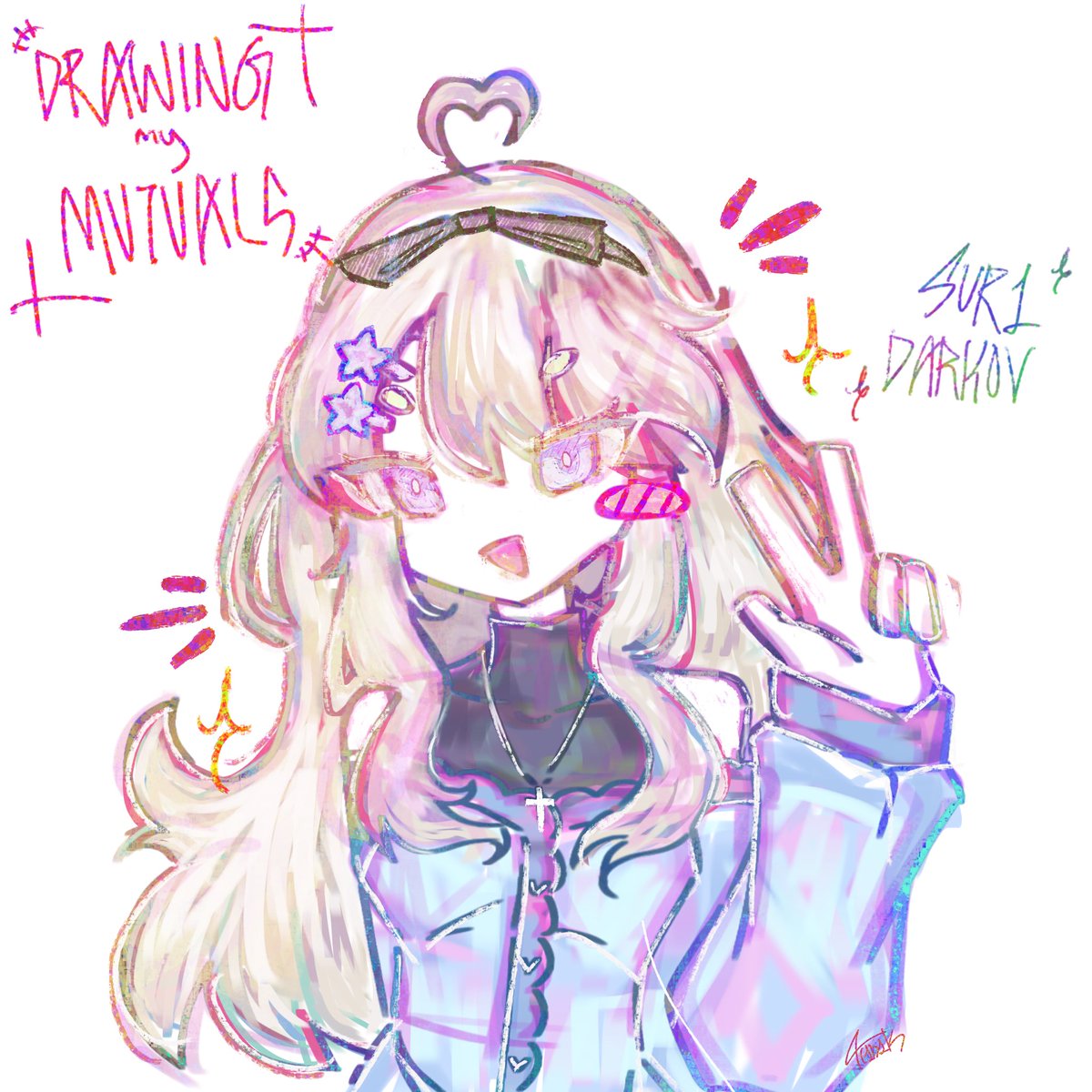 ||「DRAWING MY MUTUALS」||

my first victim is: <a href="/Suriii2704/">Suri Darkov 🌟☁️🪡</a> !!🩵‼️

i hope you love it as much as i had fun drawing it :3

#artkov #suridarkov #Vtubers